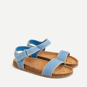 NWOB JCrew Crewcuts Girls' Chambray Sandals K9 NWOB